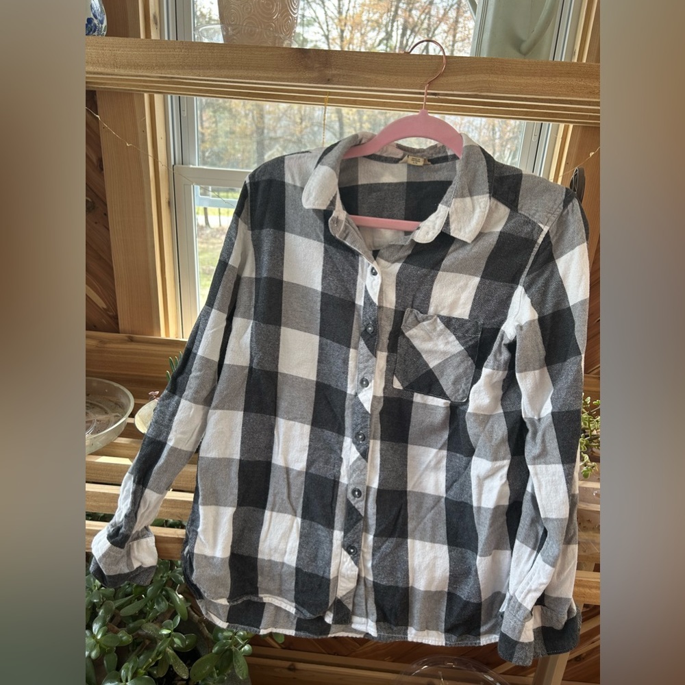 Woolrich Black and White Flannel, size L